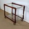 Serving Carts in Mahogany, Glass and Brass, 1960s, Set of 2 6