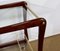 Serving Carts in Mahogany, Glass and Brass, 1960s, Set of 2 9
