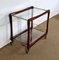 Serving Carts in Mahogany, Glass and Brass, 1960s, Set of 2 5