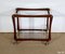 Serving Carts in Mahogany, Glass and Brass, 1960s, Set of 2 17