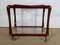 Serving Carts in Mahogany, Glass and Brass, 1960s, Set of 2, Image 11