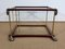 Serving Carts in Mahogany, Glass and Brass, 1960s, Set of 2 24