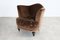 Vintage Armchair in Brown Fabric, 1960s 7