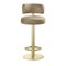 Feststehender Alfred Barhocker in Gold von Ghidini 1961 1
