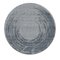 Tapis Triple Waves Rond Gris par Lorenza Bozzoli 1