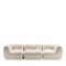 Laisure Three-Seater White Sofa by Lorenza Bozzoli 1