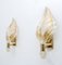 Mid-Century Modern Gold Leaf, Murano Glass & Brass Sconces, by Tomaso Buzzi for Venini, 1950s, Set of 2, Image 2