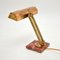 Art Deco French Brass and Marble Desk Lamp, 1920s 1