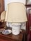 Vintage Tischlampe aus handbemalter Keramik & Messing, Italien, 1950er 2