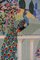 Obra de arte textil con pavo real en el paisaje del parque, años 80, Imagen 4