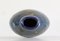 Round Shaped Decorative Vase in Blue Ceramic by Angelo Ungania, 1940s 7