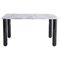 Medium White and Black Marble Sunday Dining Table by Jean-Baptiste Souletie 1
