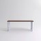 Large Walnut and White Marble Sunday Dining Table by Jean-Baptiste Souletie, Image 2