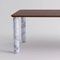 XLarge Walnut and White Marble Sunday Dining Table by Jean-Baptiste Souletie 3