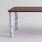 XLarge Walnut and White Marble Sunday Dining Table by Jean-Baptiste Souletie, Image 3