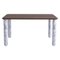 Medium Walnut and White Marble Sunday Dining Table by Jean-Baptiste Souletie 1