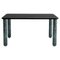 Medium Black Wood and Green Marble Sunday Dining Table by Jean-Baptiste Souletie 1