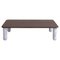 Medium Walnut and White Marble Sunday Coffee Table by Jean-Baptiste Souletie, Image 1