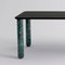 Xlarge Black Wood and Green Marble Sunday Dining Table by Jean-Baptiste Souletie 3