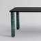 Xlarge Black Wood and Green Marble Sunday Dining Table by Jean-Baptiste Souletie, Image 3