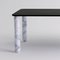 XLarge Black Wood and White Marble Sunday Dining Table by Jean-Baptiste Souletie 3