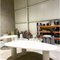 Mesa de comedor para exteriores 360 de yeso natural esculpida a mano de Philippe Colette, Imagen 5