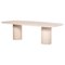 Natural Plaster Hand-Sculpted Outdoor Dining Table 360 by Philippe Colette 1