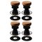 Medium Black Tembo Stool by Note Design Studio, Set of 4 1