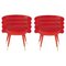 Red Marshmallow Dining Chairs by Royal Stranger, Set of 2 1