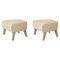 Sand and Natural Oak Sahco Zero Footstool by Lassen, Set of 2 1