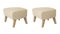 Sand and Natural Oak Sahco Zero Footstool by Lassen, Set of 2, Image 2