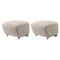 Light Beige Natural Oak Sahco Zero the Tired Man Footstool by Lassen, Set of 2 1