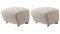 Light Beige Natural Oak Sahco Zero the Tired Man Footstool by Lassen, Set of 2 2