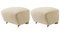 Beige Natural Oak Sahco Zero the Tired Man Footstool by Lassen, Set of 2 2