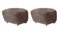 Sahara Natural Oak Sheepskin the Tired Man Footstools by Lassen, Set of 2, Image 2