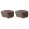 Sahara Natural Oak Sheepskin the Tired Man Footstools by Lassen, Set of 2, Image 1