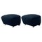 Blue Smoked Oak Sahco Zero the Tired Man Footstools by Lassen, Set of 2, Image 1