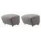 Grey Natural Oak Sahco Zero the Tired Man Footstool by Lassen, Set of 2, Image 1