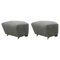 Set of Grey Smoked Oak Hallingdal the Tired Man Footstools by Lassen 1