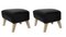 Black Leather and Natural Oak My Own Chair Footstools by Lassen, Set of 2, Image 2