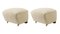 Beige Smoked Oak Sahco Zero the Tired Man Footstool by Lassen, Set of 2 2