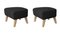 Dark Grey Natural Oak Raf Simons Vidar 3 My Own Chair Footstool, Lassen by Mogens Lassen, Set of 2 2