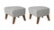 Light Grey, Smoked Oak Rafsimonsvidar3 My Own Chair Footstool by Lassen, Set of 2, Image 2