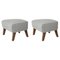 Light Grey, Smoked Oak Rafsimonsvidar3 My Own Chair Footstool by Lassen, Set of 2 1