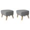 Natural Oak Raf Simons Vidar 3 My Own Chair Footstool by Lassen, Set of 2 1