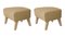 Sand and Natural Oak Raf Simons Vidar 3 My Own Chair Footstool by Lassen, Set of 2 2