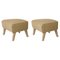 Sand and Natural Oak Raf Simons Vidar 3 My Own Chair Footstool by Lassen, Set of 2 1