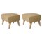 Sand and Natural Oak Raf Simons Vidar 3 My Own Chair Footstool by Lassen, Set of 2, Image 1
