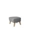 Grey and Natural Oak Sahco Zero Footstool by Lassen, Set of 2 3