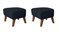 Blue and Smoked Oak Raf Simons Vidar 3 My Own Chair Footstools by Lassen, Set of 2, Image 2